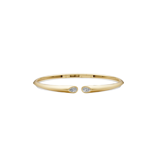 Pear Diamond Cuff Bangle