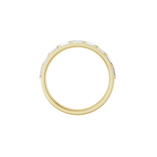 Half Diamond Baguette Band