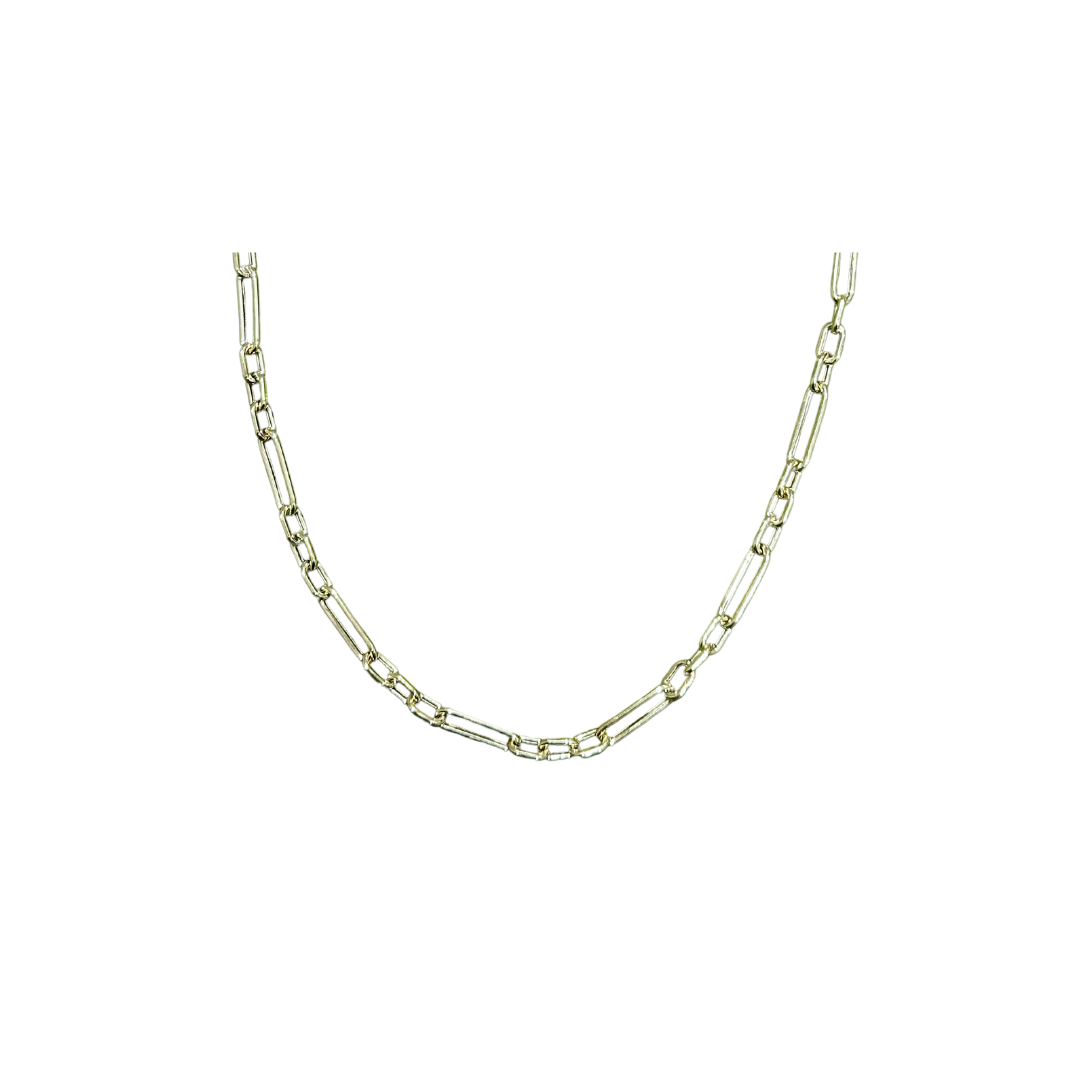 14K Mixed Paperclip Chain