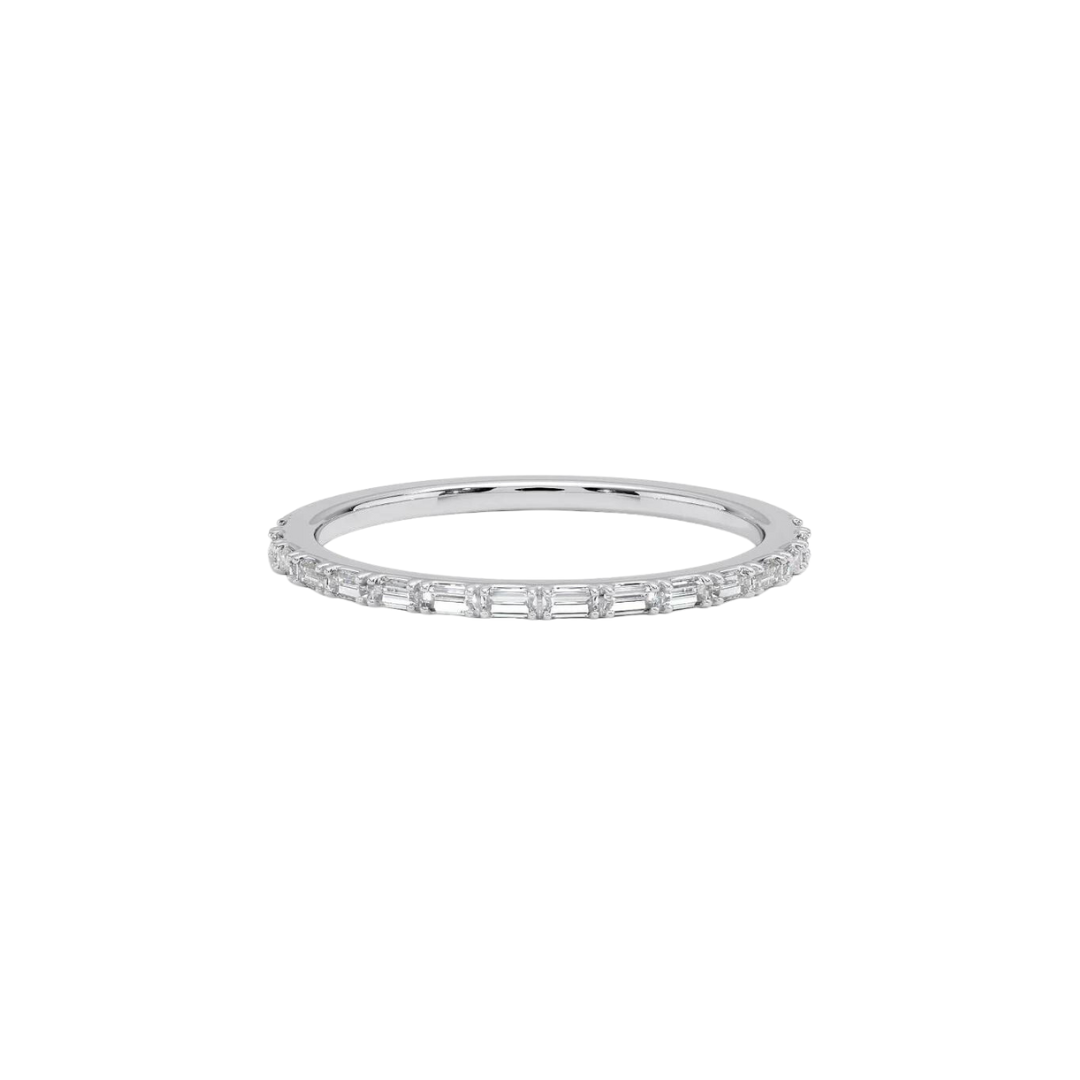 Half Diamond Baguette Band