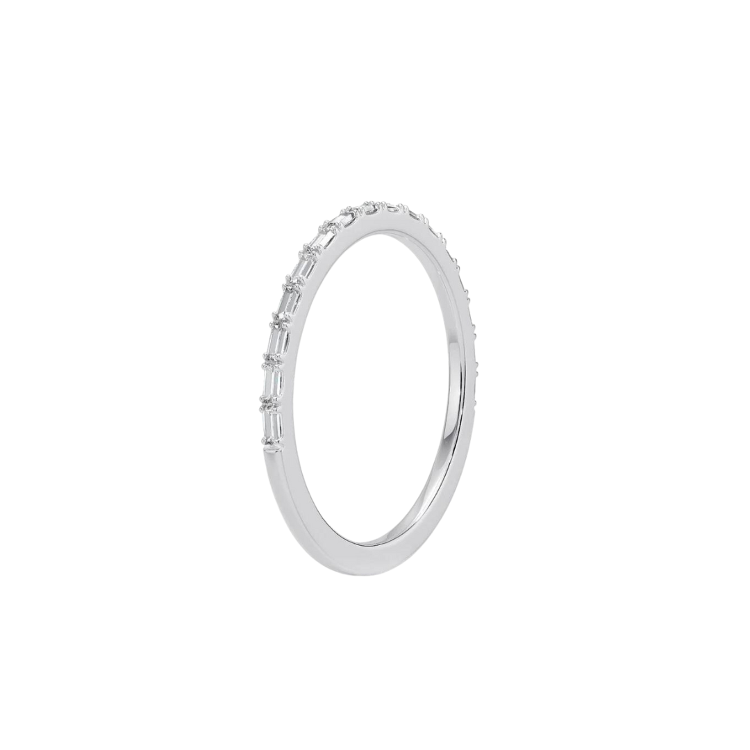 Half Diamond Baguette Band