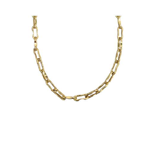 14K Curved Paperclip Chain Necklace – Henri Noël