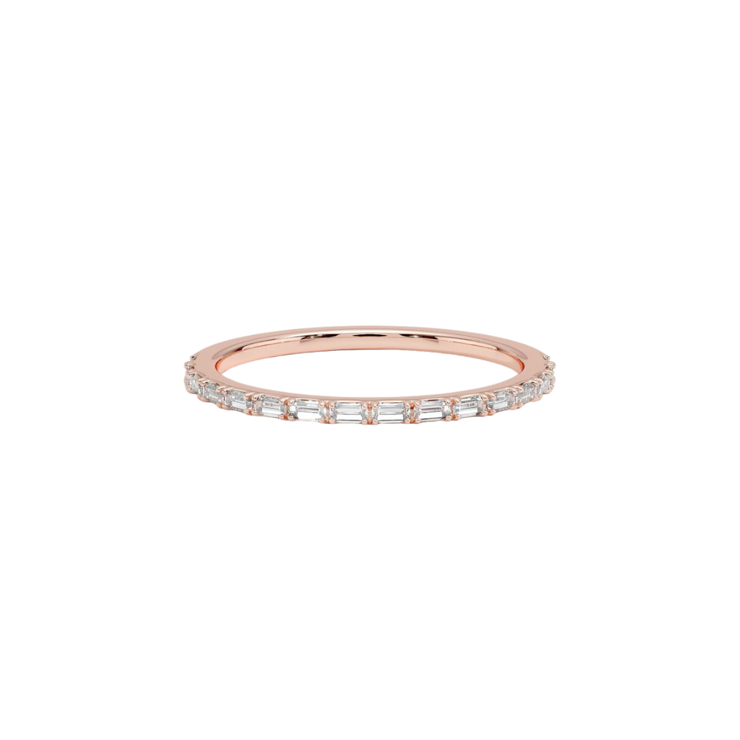 Half Diamond Baguette Band