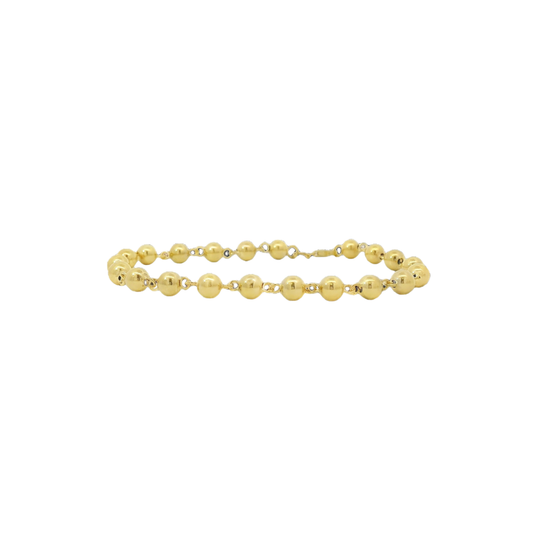 14K Gold Ball Bracelet