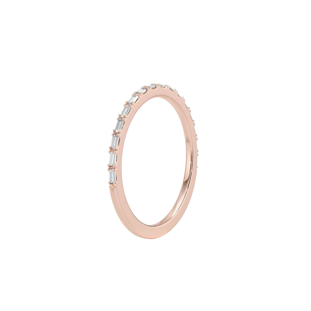 Half Diamond Baguette Band