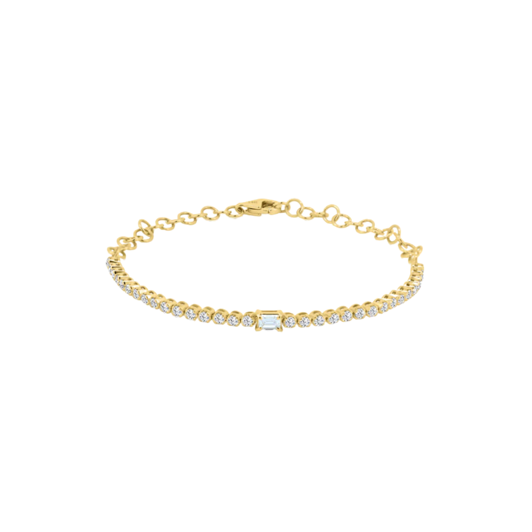 Center Diamond Half Tennis Bracelet