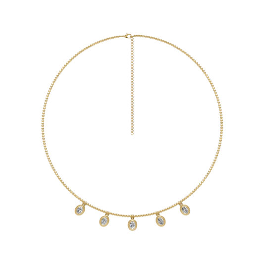 Bezel Oval Diamond Choker
