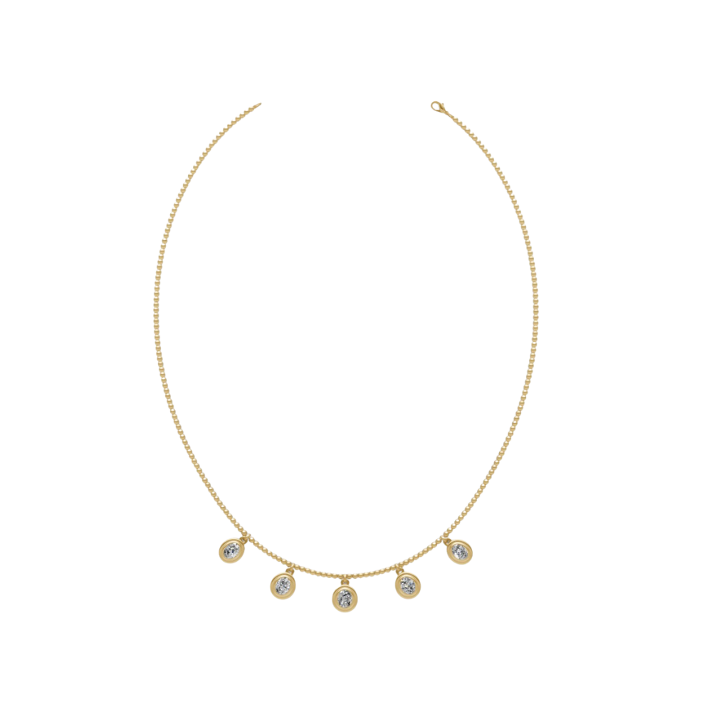 Bezel Oval Diamond Choker