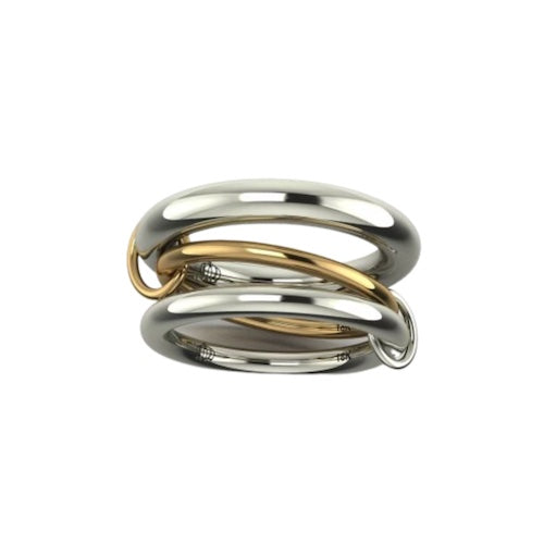 18K Gold Large Trinity Ring – Henri Noël