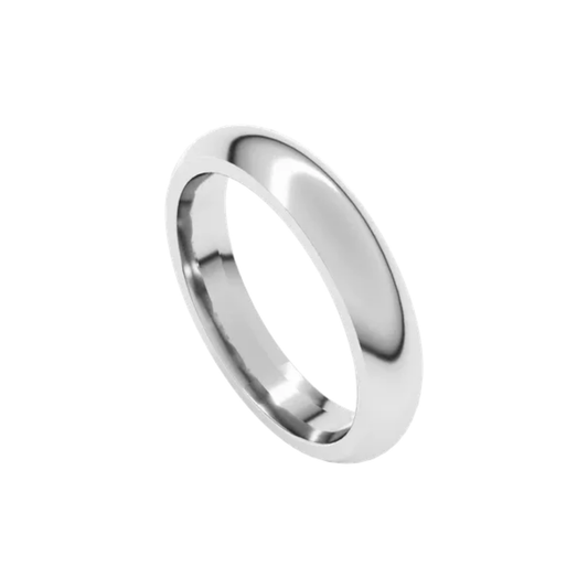 18K Mens Comfort Fit White Gold Band – Henri Noël