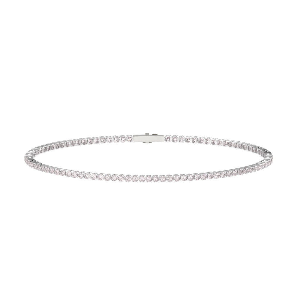 18k White Gold 1.07ct Diamond Tennis Bracelet