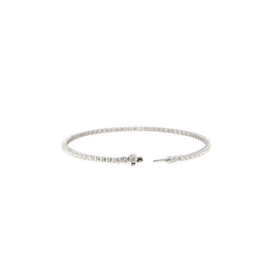 18k White Gold 2.8ct Diamond Tennis Bracelet