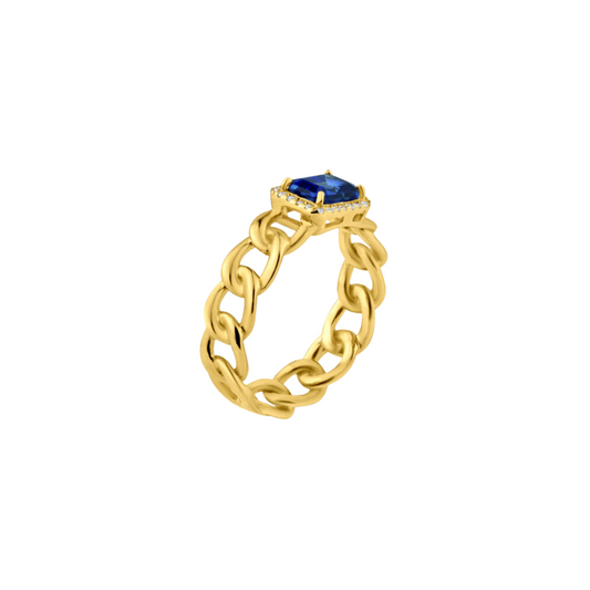Blue Sapphire Randall Chain Ring