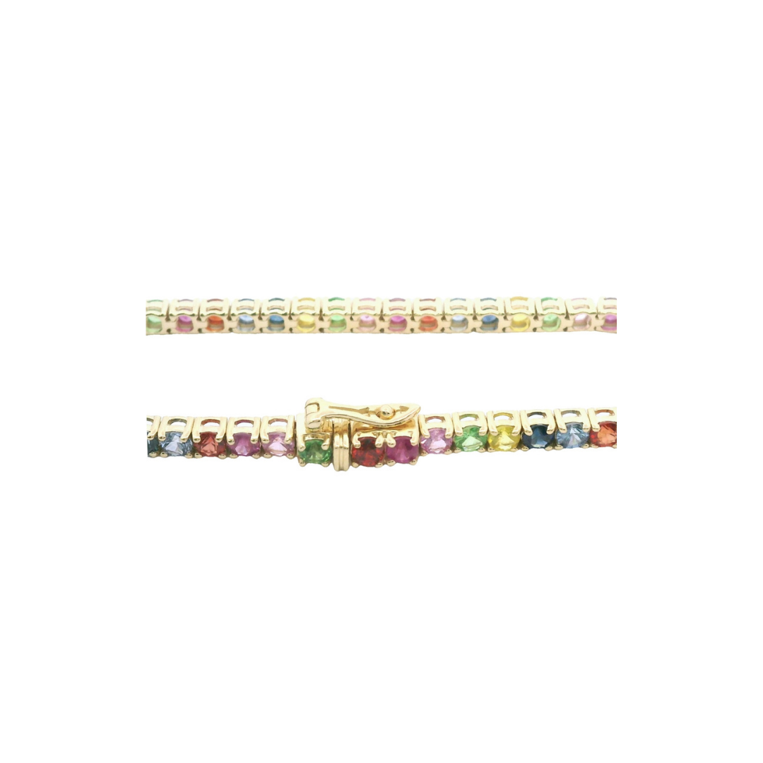 Rainbow Sapphire Tennis Bracelet