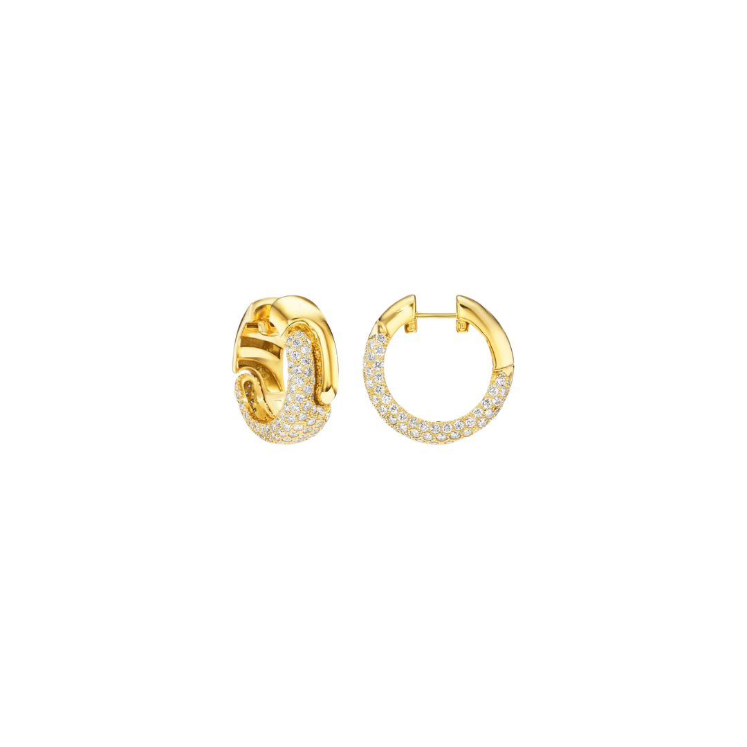 Pamela Zamore - Holos Round Hoops with Diamonds