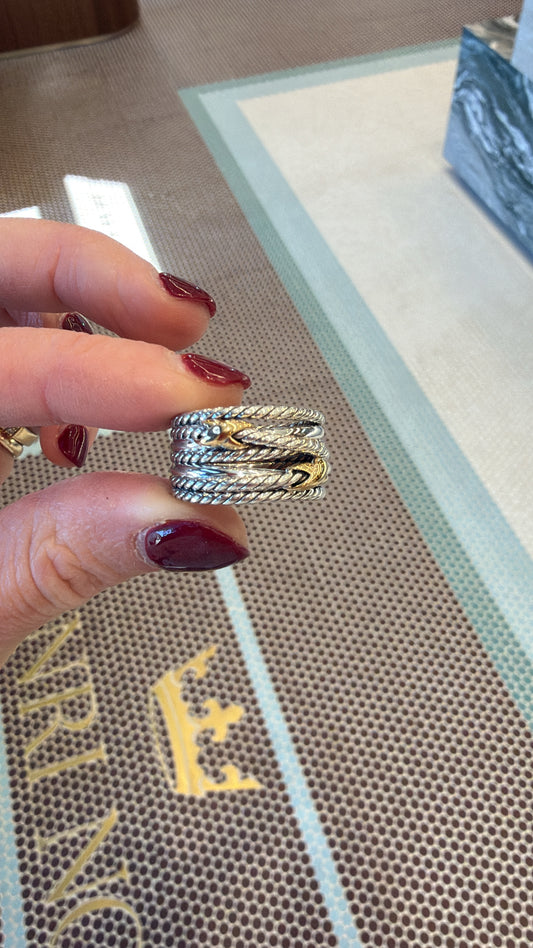 Estate David Yurman Double X Crossover Ring