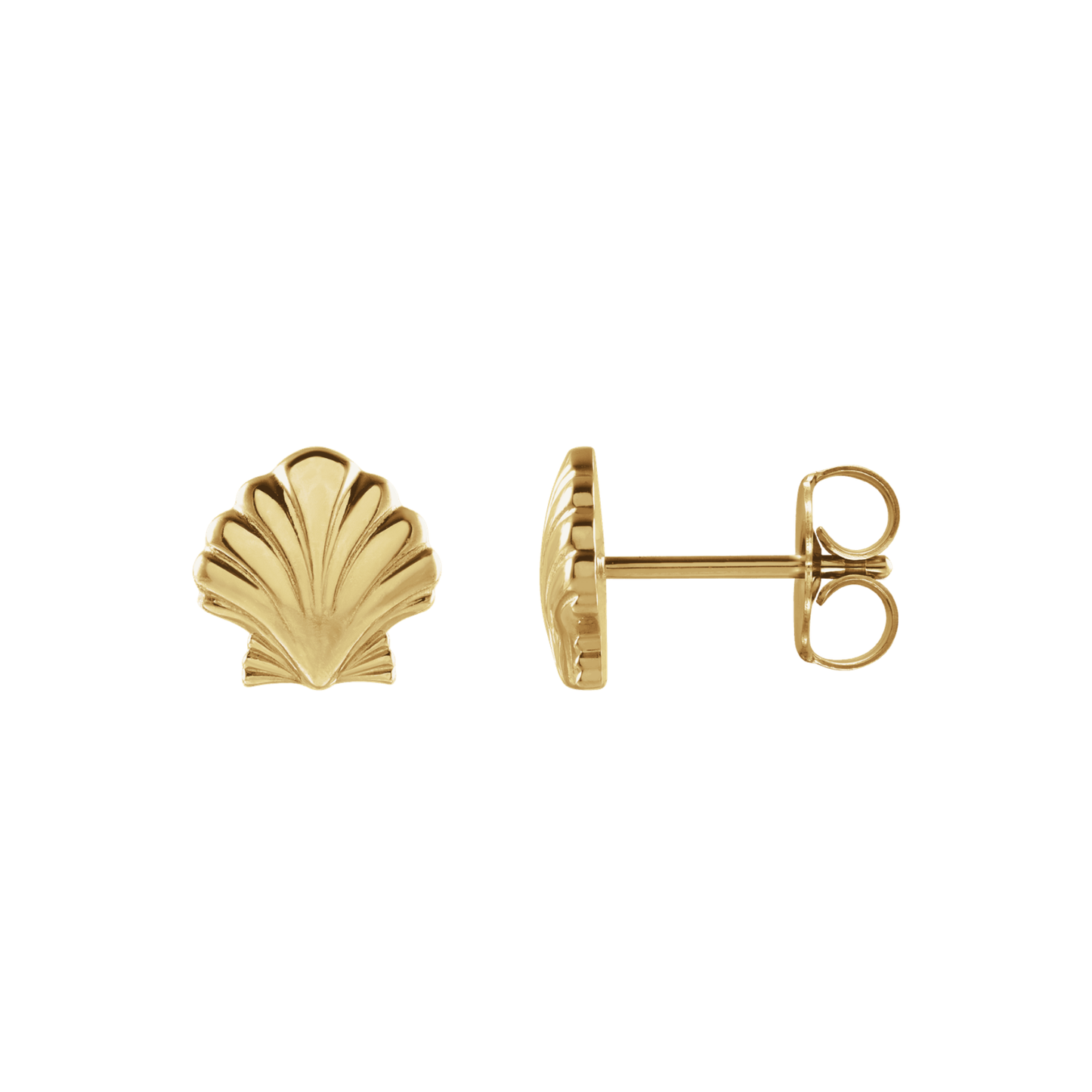 14K Shell Studs – Henri Noël