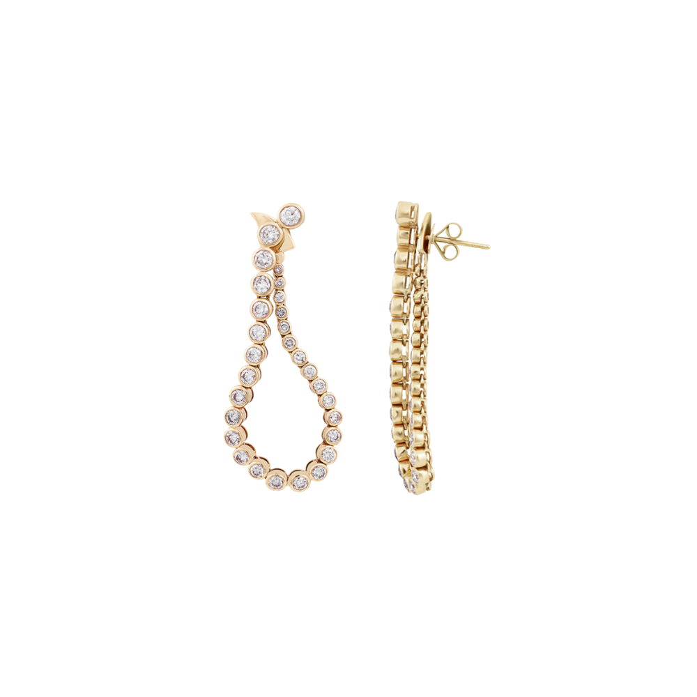 Graduated Bezel Diamond Drop Earrings – Henri Noël