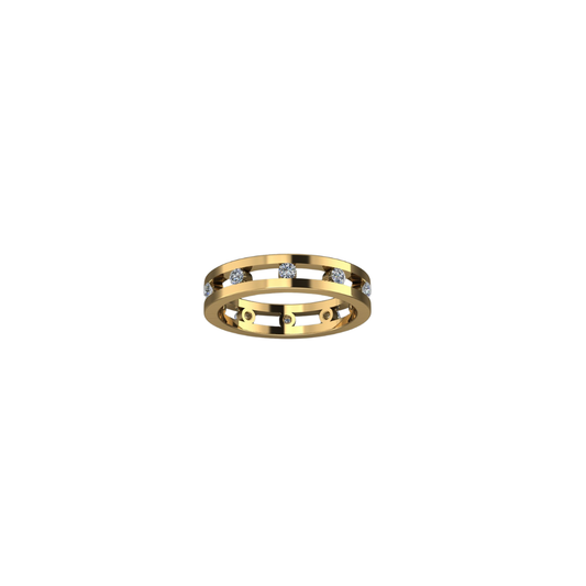Diamond Row Stacking Ring