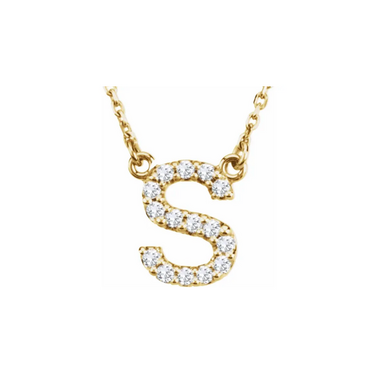 Diamond Initial Necklace