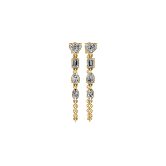 Fancy Shape Diamond Drop Earrings – Henri Noël