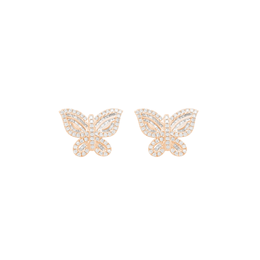 Diamond Butterfly Earrings