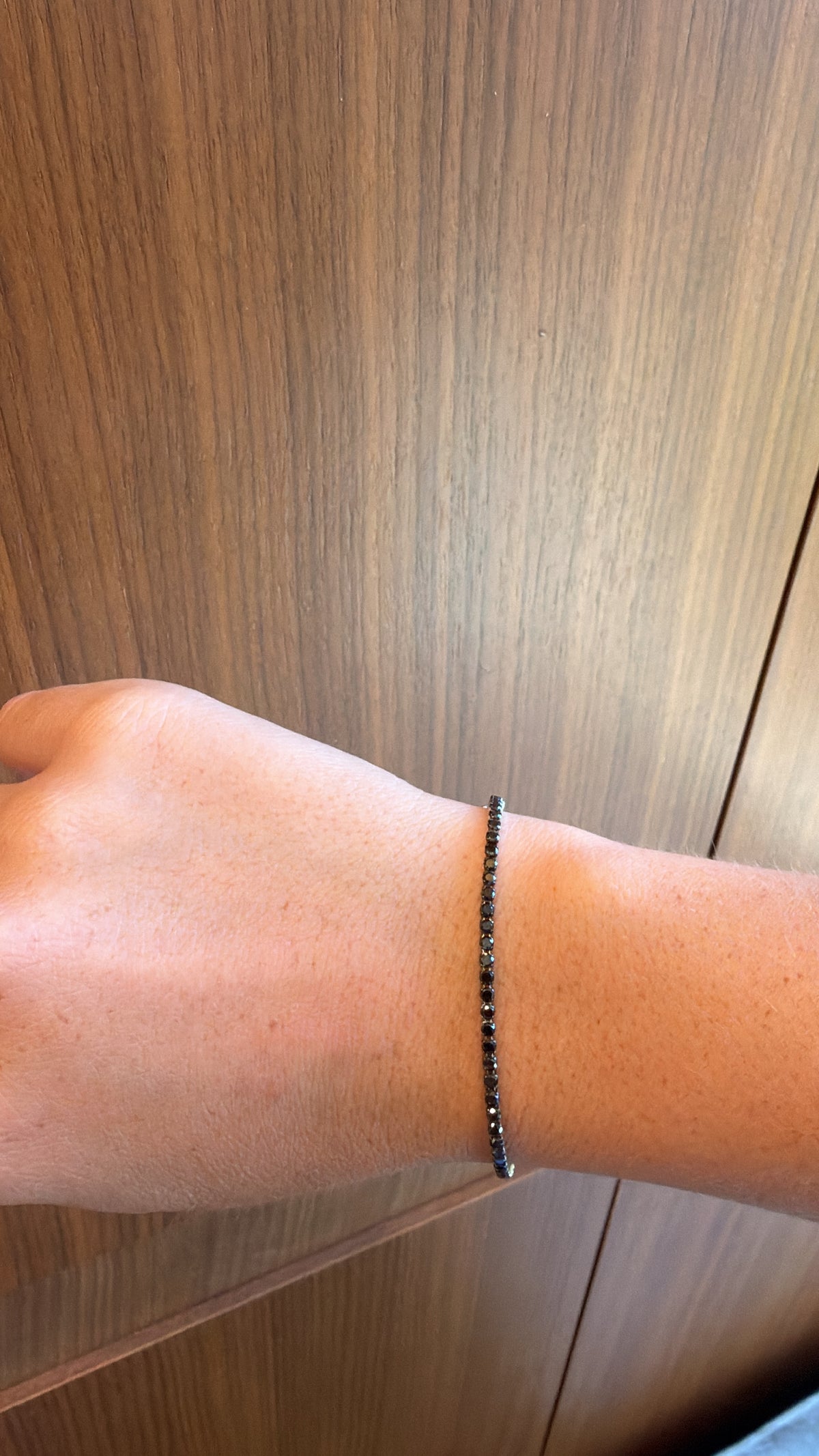 18k White Gold Black Diamond Tennis Bracelet