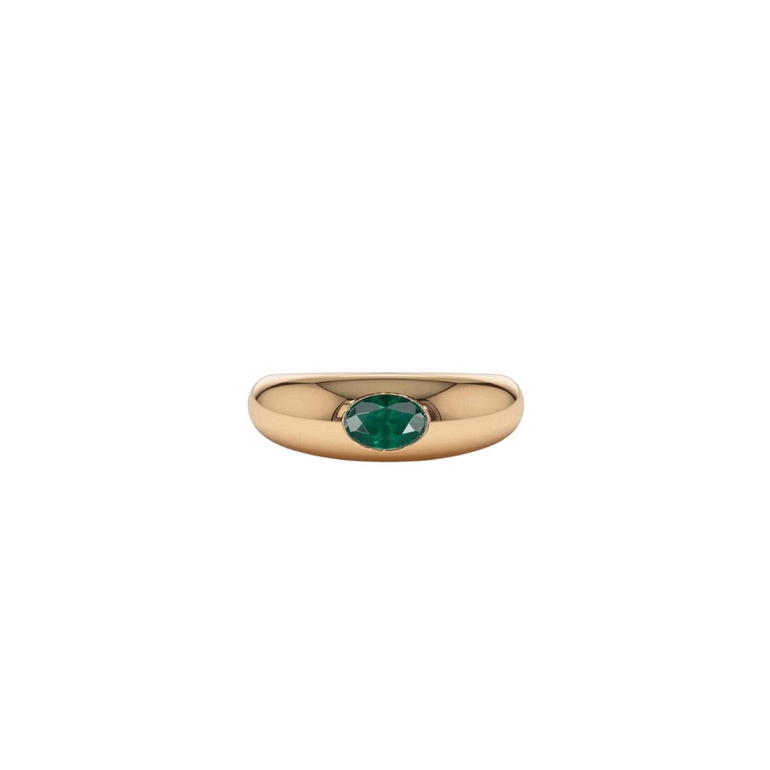 Gemstone Bubble Signet Ring
