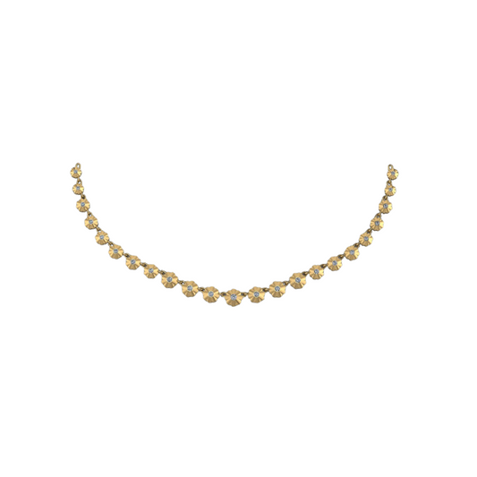 Daisy Scalloped Tennis Necklace