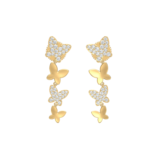 Graduated Diamond Butterfly Drops – Henri Noël