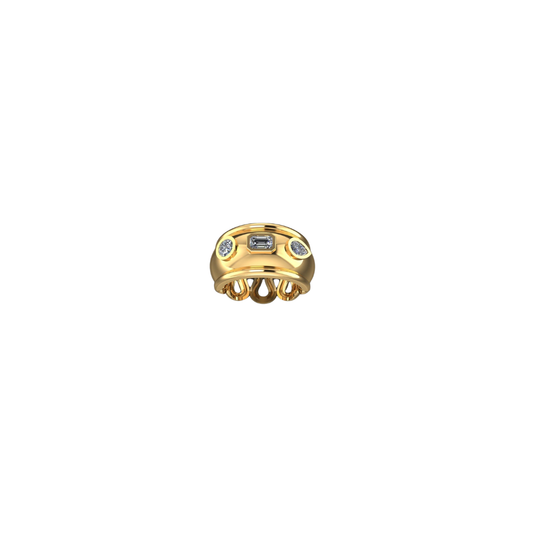 Bubble Diamond Wave Ring – Henri Noël