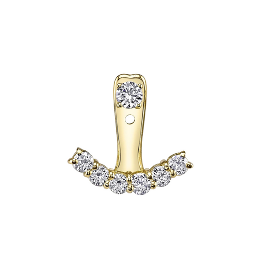 Diamond Stud and Curved Climber Earrings
