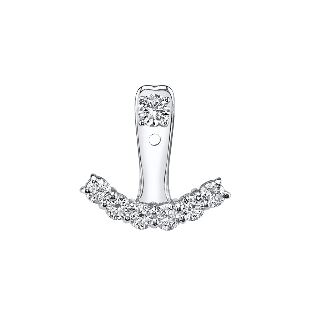 Diamond Stud and Curved Climber Earrings