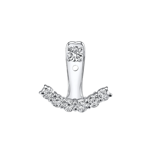 Diamond Stud and Curved Climber Earrings