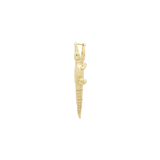 Alligator Yellow Gold Bite Earring – Henri Noël