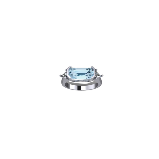 Aquamarine and Diamond Ring – Henri Noël