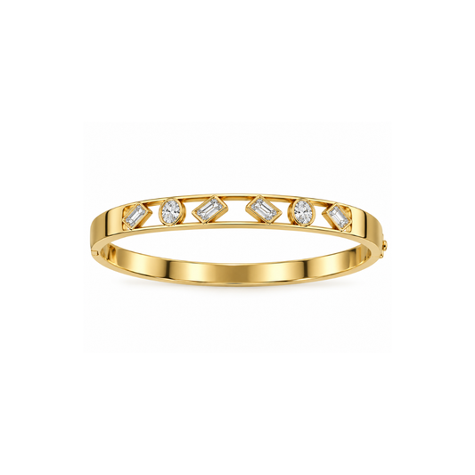 Fancy Shaped Diamond Bangle