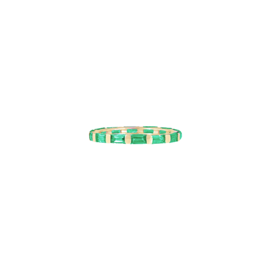 Baguette-Cut Emerald Eternity Band