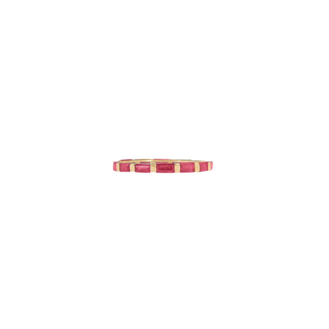 Baguette-Cut Ruby Eternity Band – Henri Noël