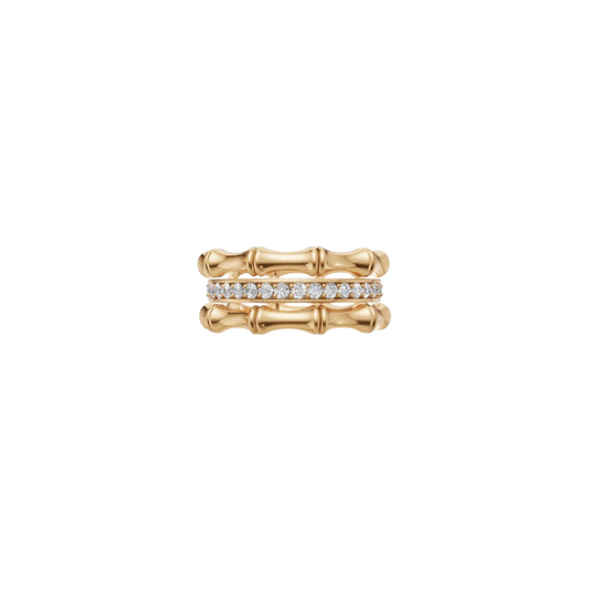 Bamboo Diamond Stacking Ring