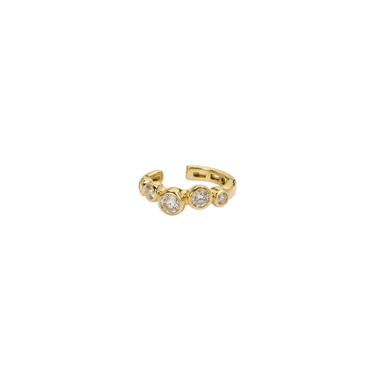 Bezel Graduated Diamond Ear Cuff – Henri Noël