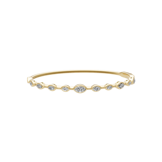 Bezel Marquise Diamond Bangle – Henri Noël