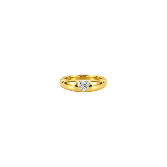 Bezel Set Heart Diamond Ring – Henri Noël