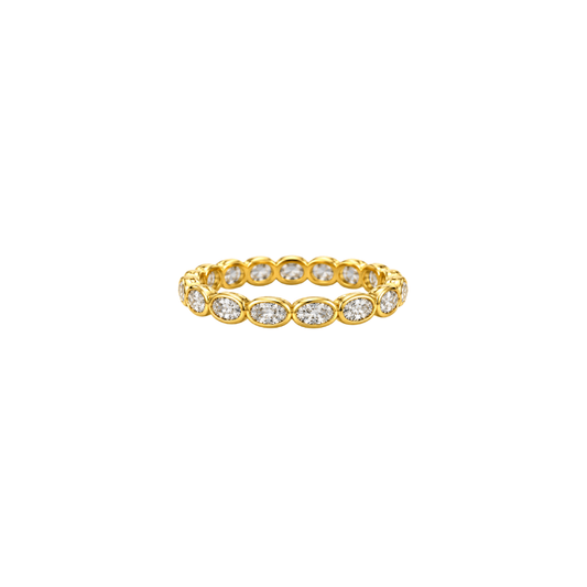 Bezel Set Oval Diamond Eternity Ring – Henri Noël