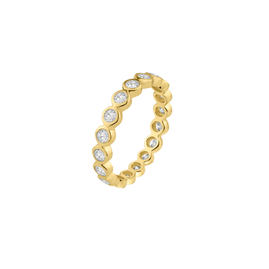 Bezel Set Round Diamond Eternity Band – Henri Noël