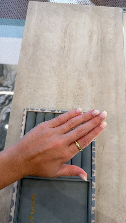 Bezel Set Oval Diamond Eternity Ring – Henri Noël