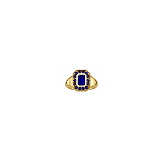 Blue Sapphire Pinky Ring – Henri Noël