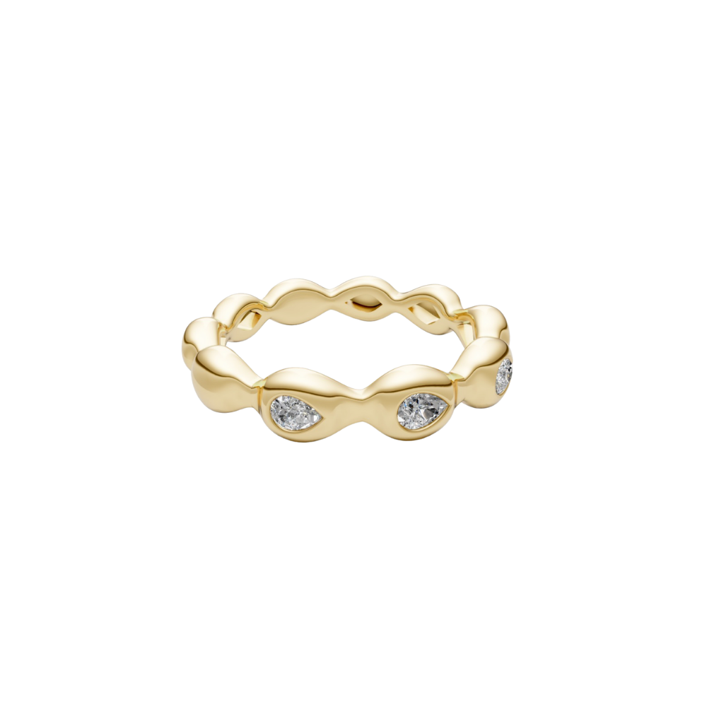Bubble Pear Diamond Ring – Henri Noël