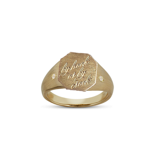 By Hook Or By Crook Signet Ring – Henri Noël