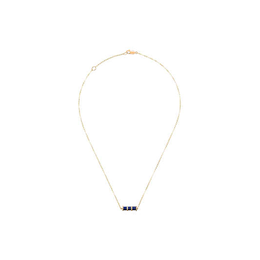 Carolina Neves- Lapis Lazuli and Diamond Station Necklace – Henri Noël